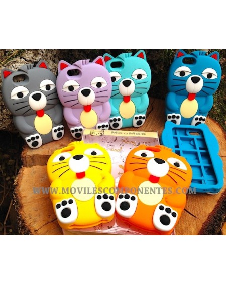 Funda Gato Goma Relieve iPhone 5/5S