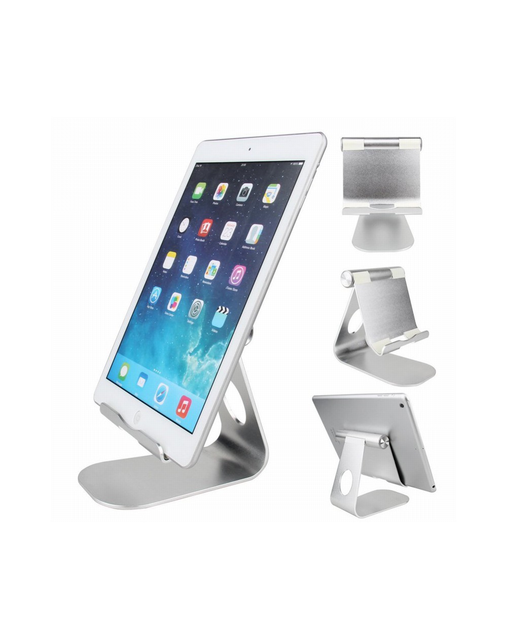 Soporte para iPad flexible de aluminio.