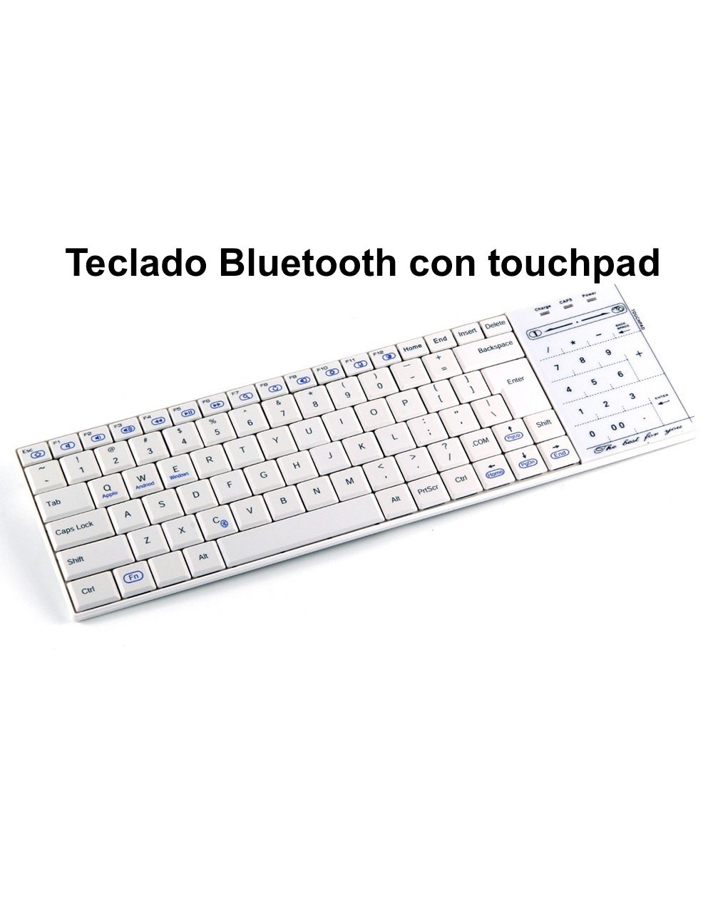 Teclado bluetooth con touchpad