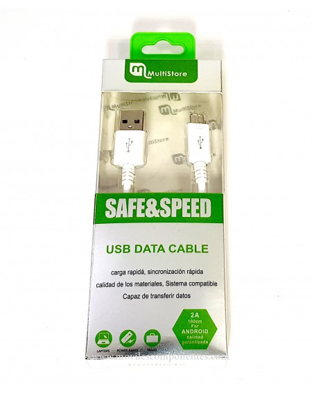 Cable micro USB transferencia de datos 2A cable cargador de carga rápida  para Android