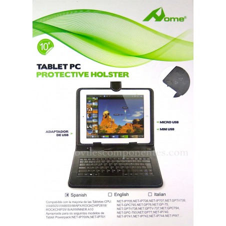 Funda/Teclado 10‘‘ universal tablets