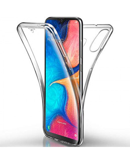 FUNDA DE SILICONA DELANTERA + TRASERA DOBLE 100% TRANSPARENTE Samsung A30