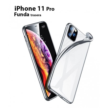 Funda Silicona Trasera Transparente iPhone 11 Pro