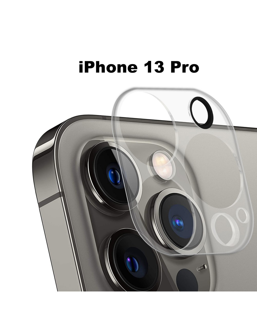 ROSAUI Protector de vidrio trasero para iPhone 13 Pro Max y protector de  lente de cámara, paquete de 2 protectores de vidrio traseros, 2 fundas para