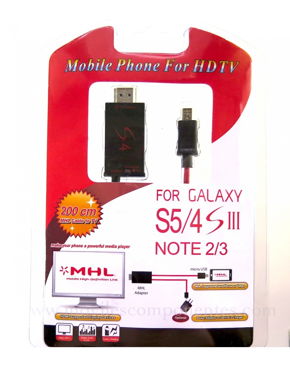 Cable MHL HDMI Smartphones/Tablets