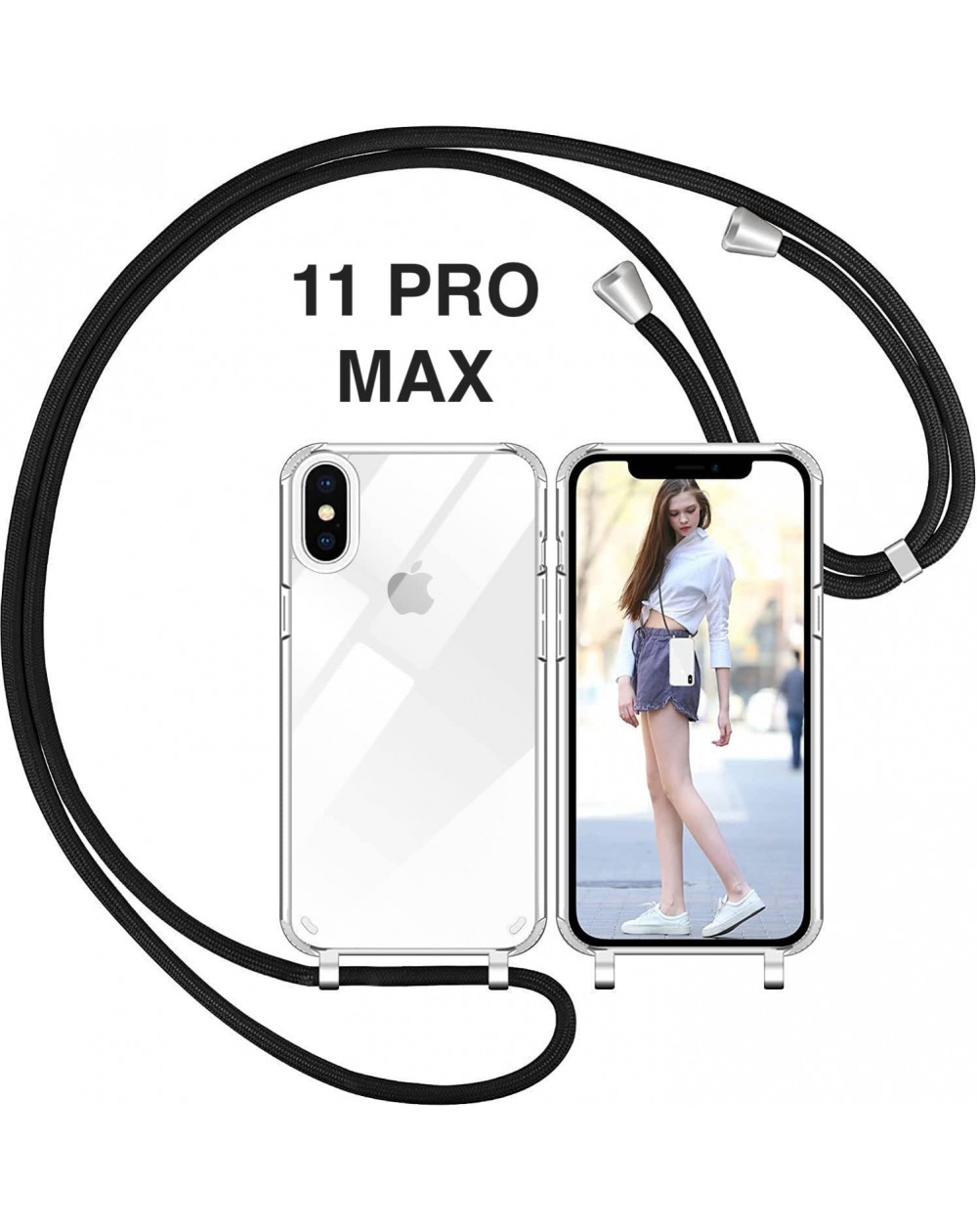 Funda Con Cuerda Reforzada Para iPhone 11 Pro Max